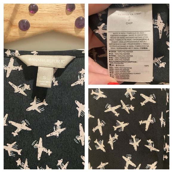 Banana Republic Airplane Print Top - Picture 4 of 4